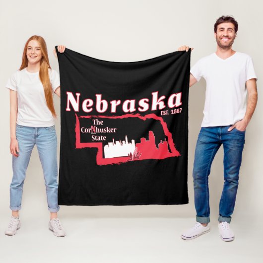 Nebraska Fleece Blanket Deken (In situ)