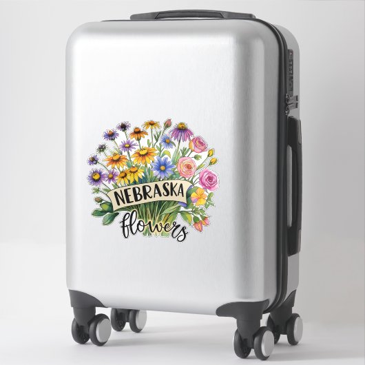Nebraska Flowers - Nebraska Wild Flowers Bloom Sticker (Koffer)