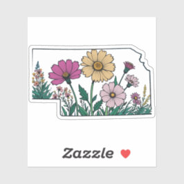 Nebraska Flowers - Wild Flowers Nebraska Sticker