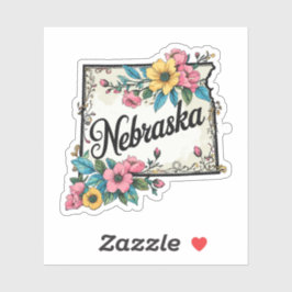 Nebraska Flowers - Wild Flowers Nebraska Sticker