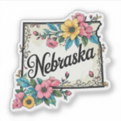 Nebraska Flowers - Wild Flowers Nebraska Sticker (Voorkant)