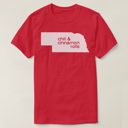  Nebraska Food Chili Cinnamon Rolls T-shirt (Design voorkant)