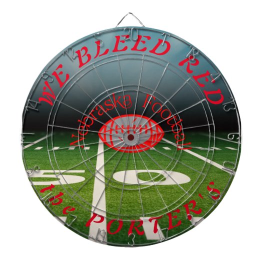Nebraska Football - Aanpasbaar dartboard Dartbord (Voorkant)