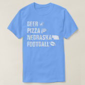Nebraska Football Lover Gift Beer Pizza Nebraska T-shirt (Design voorkant)