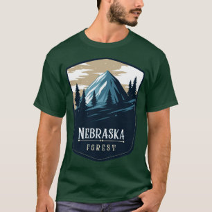 Nebraska Forest Camping Hiking and Backpackaging t T-shirt