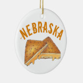 Nebraska Fried Toasted Cheese Frenchees Sandwich Keramisch Ornament (Rechts)