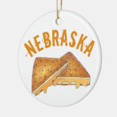 Nebraska Fried Toasted Cheese Frenchees Sandwich Keramisch Ornament (Links)