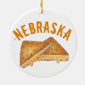 Nebraska Fried Toasted Cheese Frenchees Sandwich Keramisch Ornament (Achterkant)
