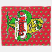 Nebraska Funny Cartoon maïskolf Fleece Deken (Voorkant (Horizontaal))