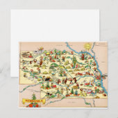 Nebraska Funny  Map Briefkaart (Voorkant / Achterkant)