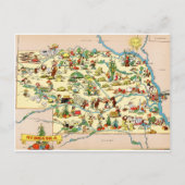Nebraska Funny Map Briefkaart (Voorkant)