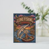 Nebraska Gone Fishing Bleke Steur Briefkaart (Staand voorkant)