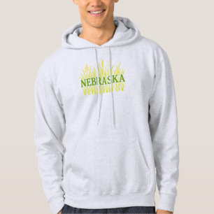 Nebraska Grassland Typografie   Rustic Tallgrass Hoodie