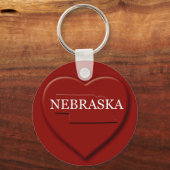 Nebraska Heart Map Sleutelhanger (Voorkant)