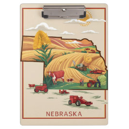 Nebraska Heartland Boerderij Klembord