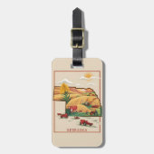  Nebraska Heartland Boerderij Scène Bagagelabel (Voorkant verticaal)