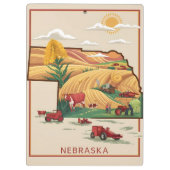 Nebraska Heartland Boerderij Scène Klembord (Achterkant)