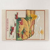  Nebraska Heartland Boerderij Scène Legpuzzel (Horizontaal)