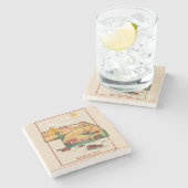 Nebraska Heartland Boerderij Scène Stenen Onderzetter (Zijkant)