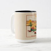  Nebraska Heartland Boerderij Scène Tweekleurige Koffiemok (Voorkant links)