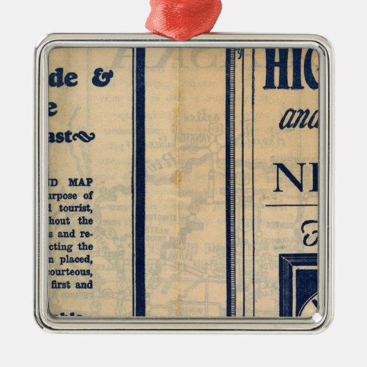 Nebraska Highway Map Metalen Ornament (Voorkant)