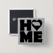 Nebraska Home Heart State Button Badge Pin (Voorkant /achterkant)