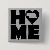 Nebraska Home Heart State Button Badge Pin (Voorkant)