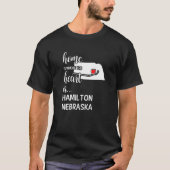 Nebraska Home is waar het hart is Hamilton Count T-shirt (Voorkant)
