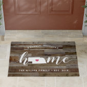Nebraska Home State Personalized Wood Kijk uit Deurmat