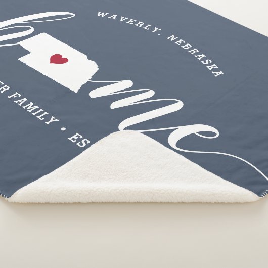 Nebraska Home State Persoonlijk Sherpa Deken (3/4)