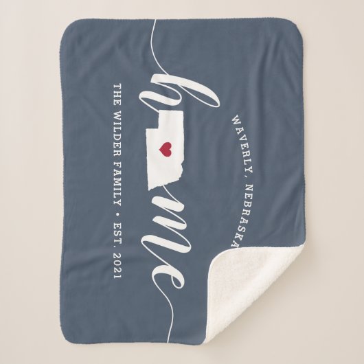 Nebraska Home State Persoonlijk Sherpa Deken (Voorkant)