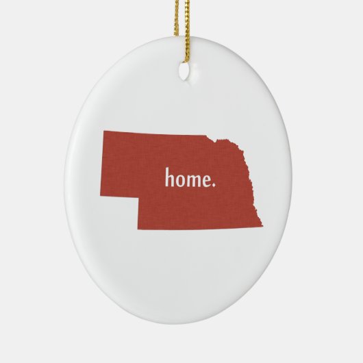 Nebraska Home State Red Keramisch Ornament (Rechts)