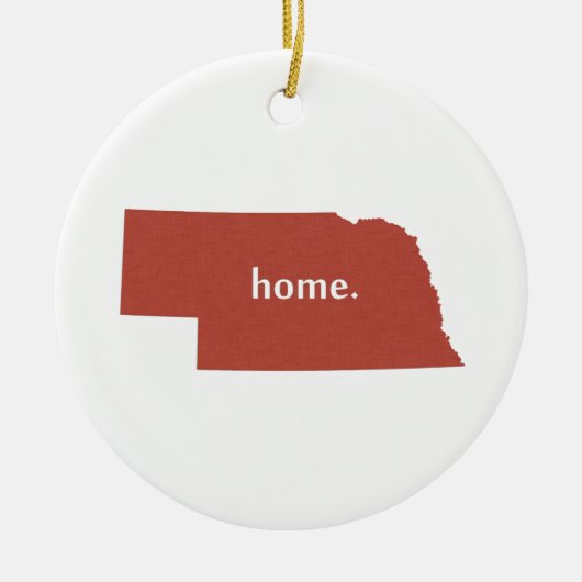 Nebraska Home State Red Keramisch Ornament (Voorkant)