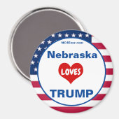 Nebraska HOUDT VAN TRUMP Patriottische Koelkast Magneet (Voorkant / Achterkant)