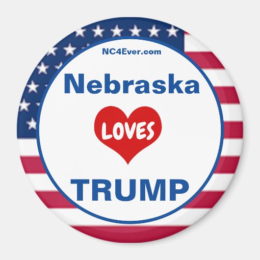 Nebraska HOUDT VAN TRUMP Patriottische Koelkast Magneet (Voorkant)