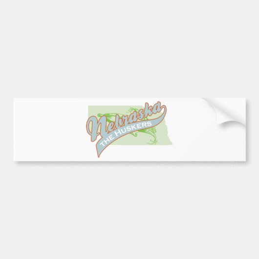 NEBRASKA HUSKERS BUMPERSTICKER (Voorkant)