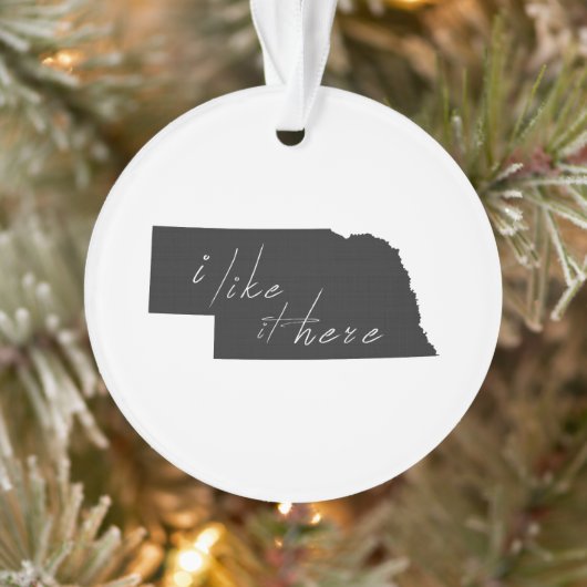 Nebraska Ik vind het hier leuk als Silhouette Blac Ornament (Boom)