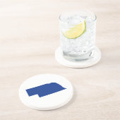 Nebraska in blauw zandsteen onderzetter (Zijkant)