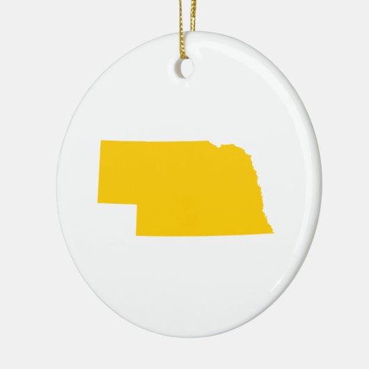 Nebraska in Gold Keramisch Ornament (Links)