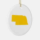 Nebraska in goud keramisch ornament (Rechts)