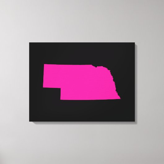 Nebraska in roze canvas afdruk (Voorkant)