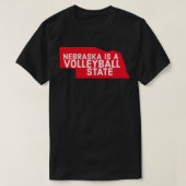 Nebraska is een volleybalstaat TShirt (Design voorkant)