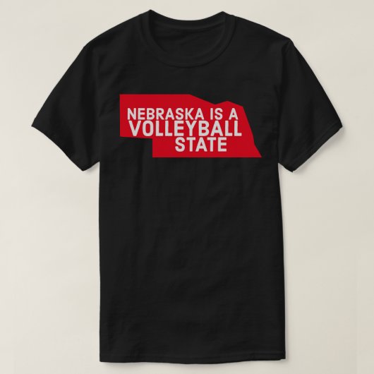 Nebraska is een volleybalstaat TShirt (Design voorkant)