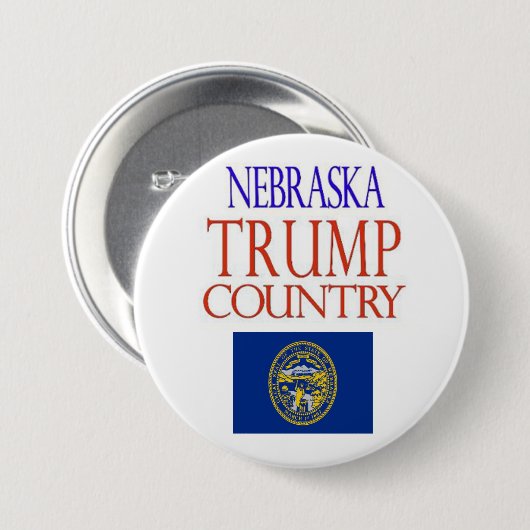 NEBRASKA is TRUMP COUNTRY Campaign Button (Voorkant /achterkant)
