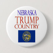 NEBRASKA is TRUMP COUNTRY Campaign Button (Voorkant)
