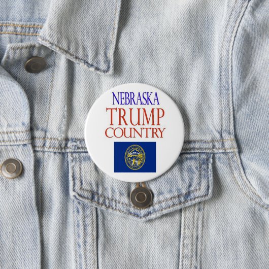 NEBRASKA is TRUMP COUNTRY Campaign Button (In situ)