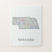 Nebraska-kaart Legpuzzel (Verticaal)
