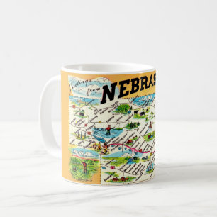 Nebraska Kaart Mok