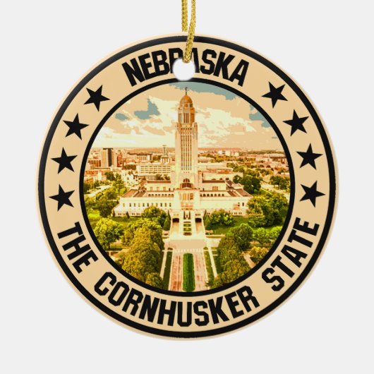 Nebraska Keramisch Ornament (Voorkant)