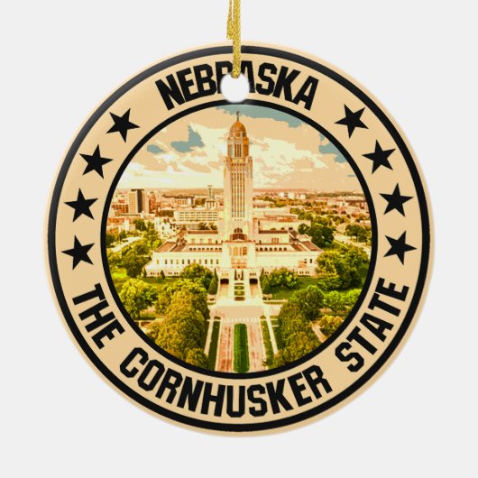 Nebraska Keramisch Ornament (Achterkant)